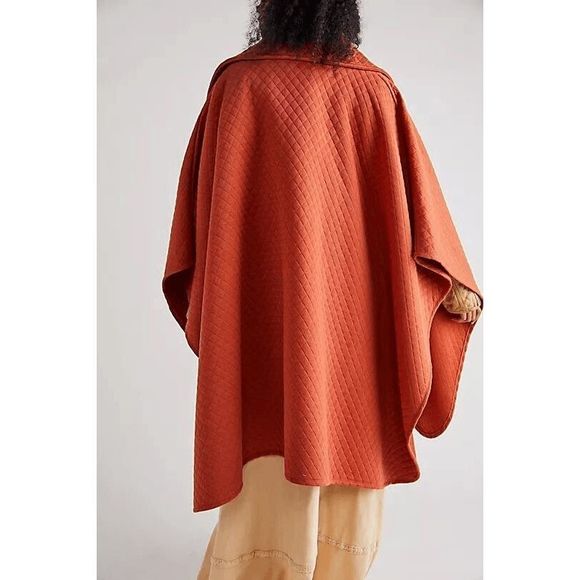 Free People Off Duty Quilted Poncho $168 - Picture 4 of 7